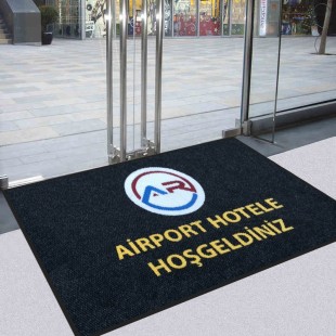 Airport Otel Sarı Yazılı Siyah Logolu Paspas Airport Otel Sarı Yazılı Siyah Logolu Paspas