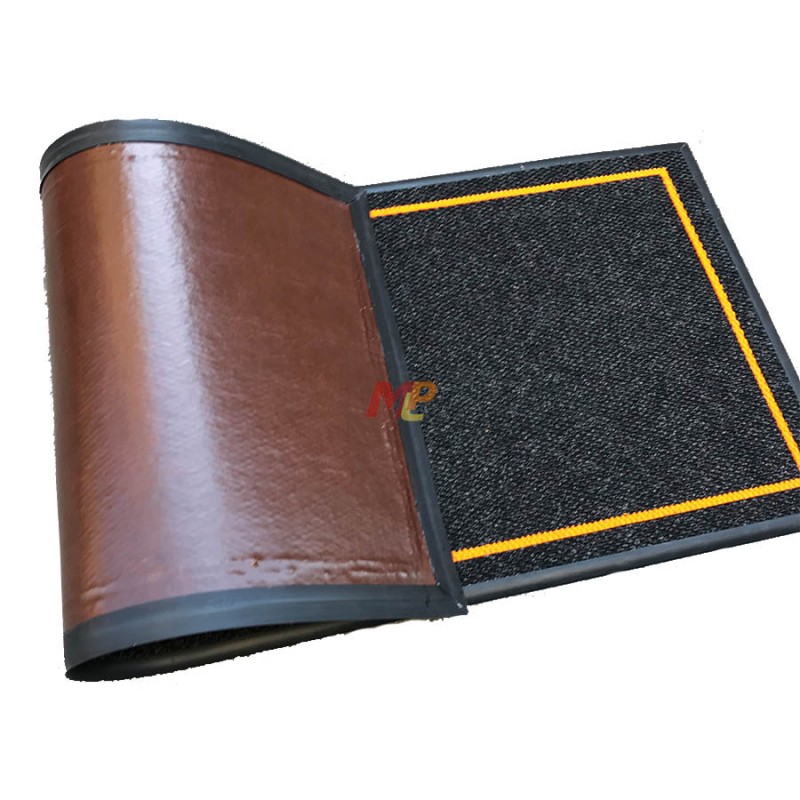 Balıkçılara Özel Çerçeveli Turuncu Siyah Logolu Paspas The Fish