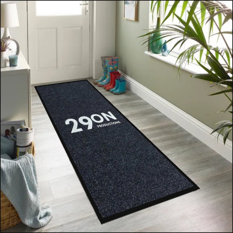 Dükkan Mağaza Eczane Kırtasiye Siyah Logolu Paspas