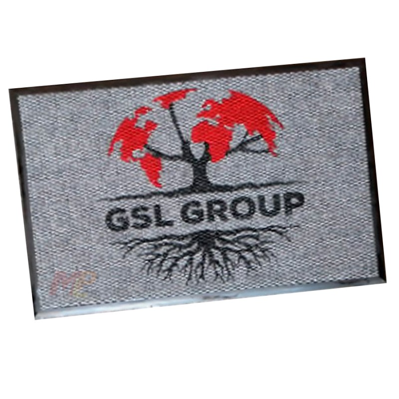 Dünya Ağaç Kırmızı Gri Logolu Paspas