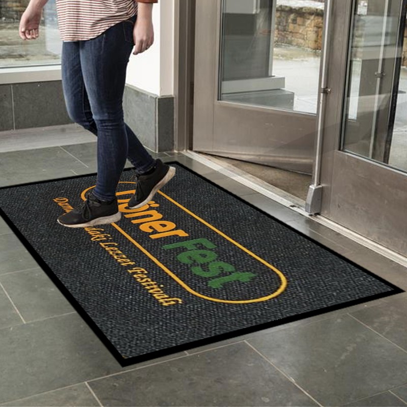 Fastfood Döner Salonu Lokanta Restoran Siyah Logolu Paspas