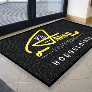 Filo Kiralama Sarı Siyah Logolu Paspas Fly Aksu