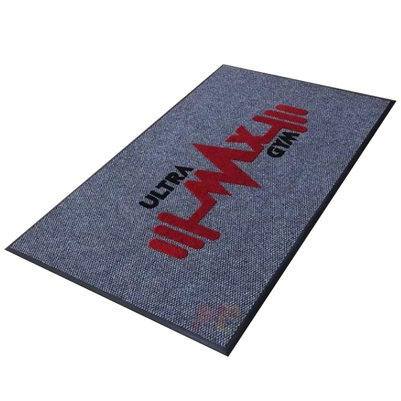 Fitness Salonu Gym Spor Salonu Gri Logolu Paspas