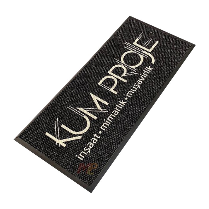 İnşaat Mimarlik Müşavirlik Siyah Yatay Logolu Paspas