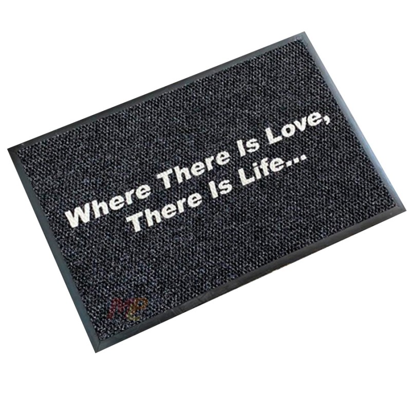 Kapı Önü Siyah Özel Yazı Logolu Paspas