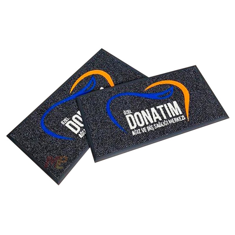 Klinik Hastane Ağız ve Diş Sağlığı Siyah Logolu Paspas