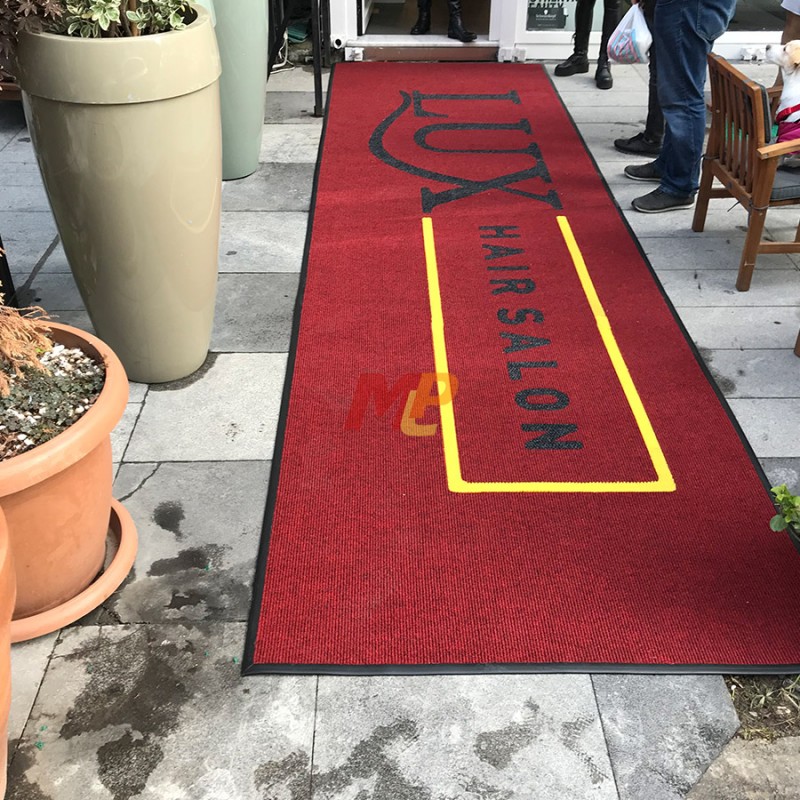 Bayan Kuaförleri İçin Kırmızı Logolu Paspas Lux Hair