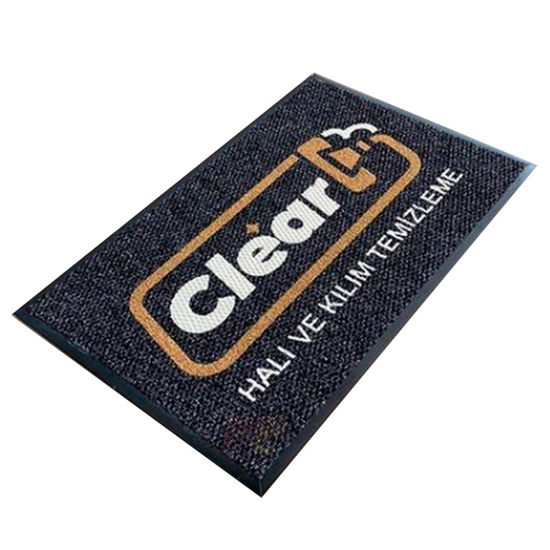 Kuru Temizleme Halı yikama Siyah Logolu Paspas