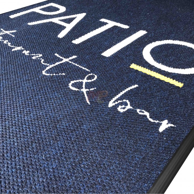 Kafe Bar  ve Restoranlara Özel Lacivert Logolu Paspas Patio