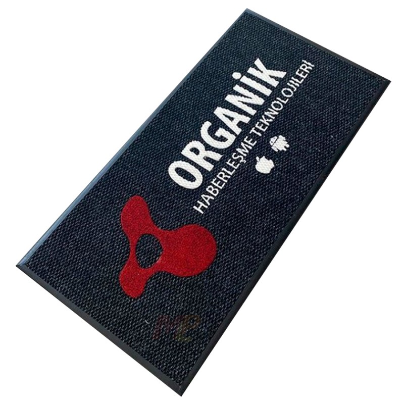 Medya Haberleşme Kırmızı Siyah Logolu Paspas