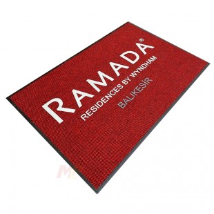 Otel Hotel Motel Pansiyon Kırmızı Logolu Paspas