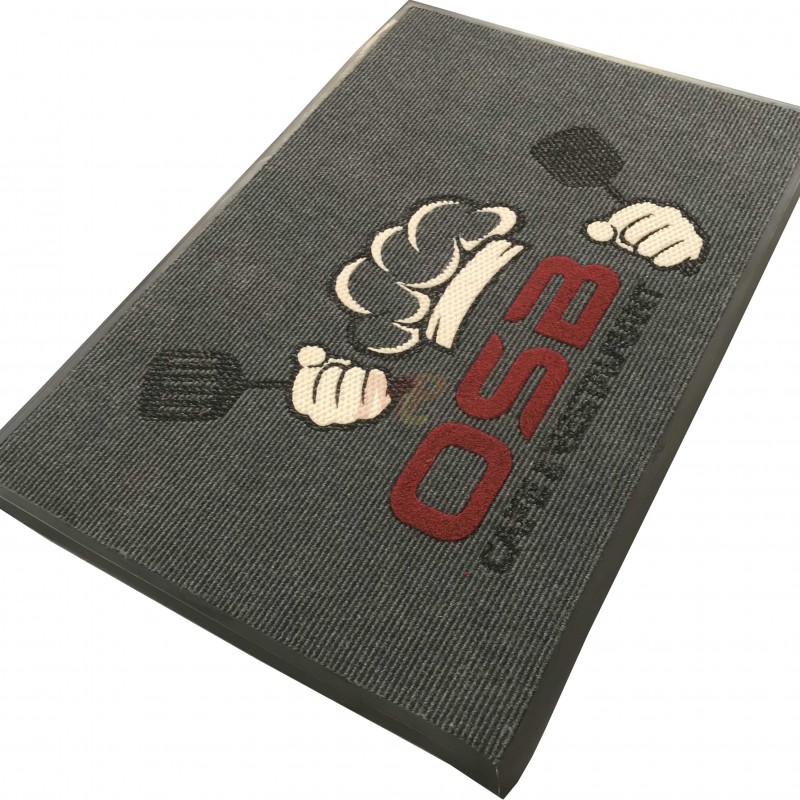 Mutfak ve Restoranlara Özel Gri Logolu Paspas OSB