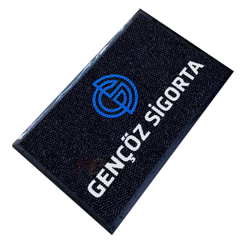 Sigorta Şirketi Mali Müşavir Beyaz Siyah Logolu Paspas