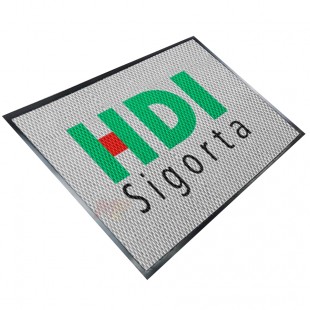 Sigorta Şirketi Mali Müşavir Gri Yeşil Logolu Paspas