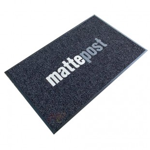 Şirket Kapı Önü Turkuaz Siyah Logolu Paspas