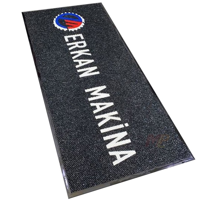 Tekstil Atölye Makine Siyah Logolu Paspas