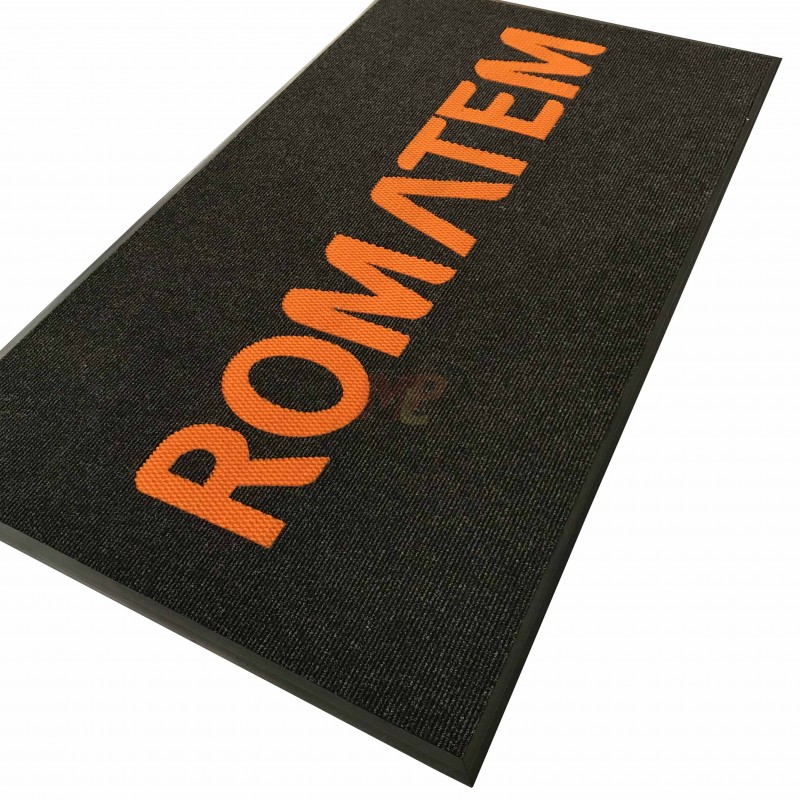 Hastanelere Özel Turuncu Siyah Logolu Paspas Romatem