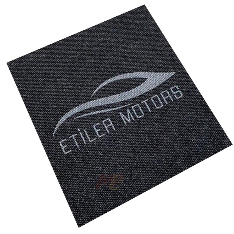 Yat Tekne Uçak Fuar Siyah Kare Logolu Paspas