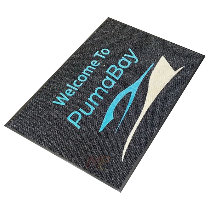 Yat Tekne Uçak Fuar Siyah Logolu Paspas