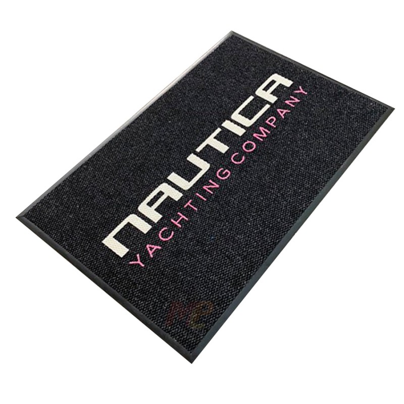 Yatlara Tekne Uçak Fuar Siyah Logolu Paspas